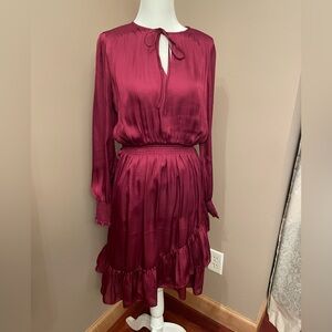Banana Republic Deep Red Long Sleeve Dress